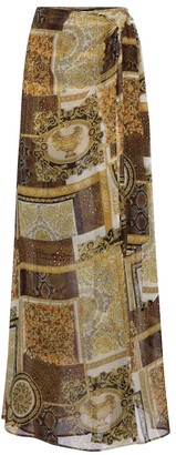 Versace Barocco Mosaic printed silk sarong