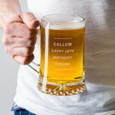 Thumbnail for your product : Dust and Things Personalised Pint Glass Beer Tankard For Him