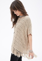 Thumbnail for your product : Forever 21 Fringed Metallic-Threaded Poncho