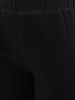 Thumbnail for your product : ALBUS LUMEN Elasticated-waist Cotton-muslin Trousers - Black