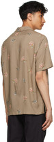 Thumbnail for your product : Davi Paris Brown Camp Collar Printed Short Sleeve Shirt