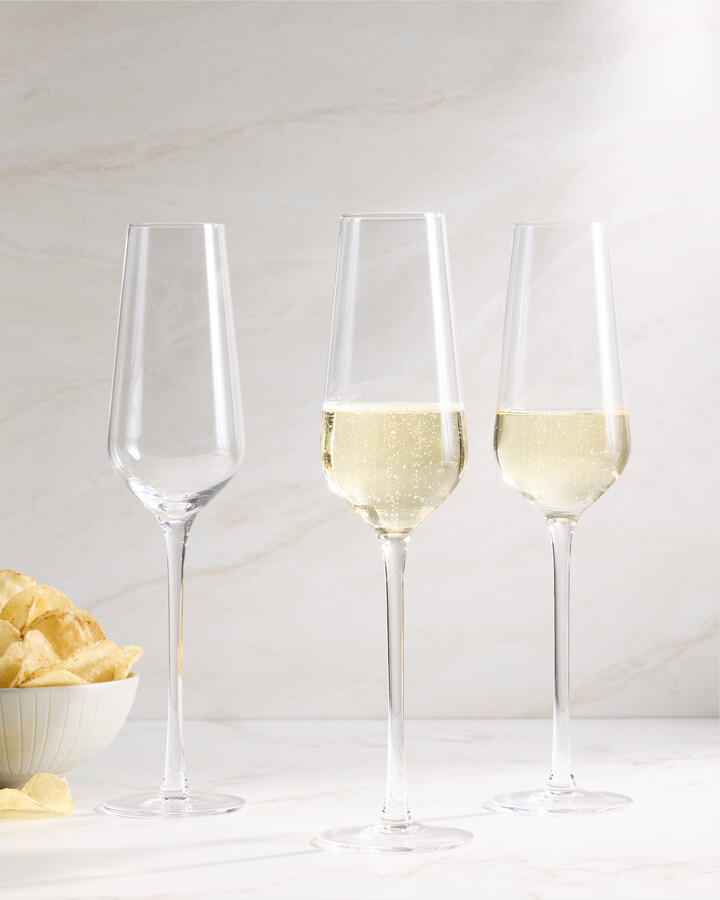 Mouth Blown Champagne Flute, Glass