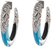 Thumbnail for your product : Alexis Bittar Crystal Encrusted Mosaic Lace Hoop Earring