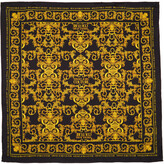 Thumbnail for your product : Versace Jeans Couture Black & Gold Silk Baroque Logo Scarf