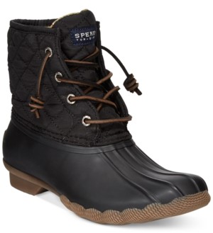 sperry women's saltwater quilted lux rain boot