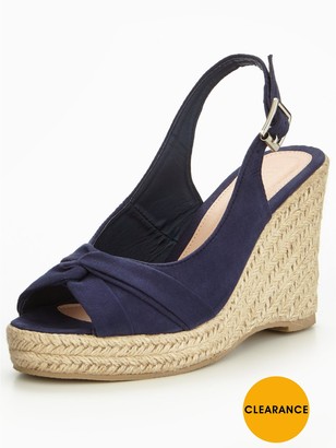Very Dandelion Knotted Front Wedge - Navy