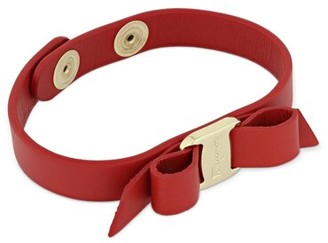 Ferragamo Vara bow leather bracelet
