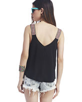 Thumbnail for your product : Wet Seal Embroidered Strap V-Neck Tank