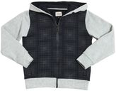 Thumbnail for your product : Armani Junior Printed Zip Up Cotton Sweatshirt