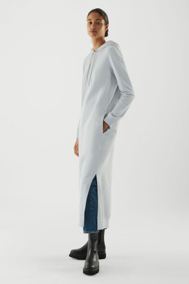 COS Organic Cotton Split Seam Hooded Sweatshirt Dress