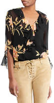 Thumbnail for your product : Polo Ralph Lauren Ruffled Floral Silk Blouse