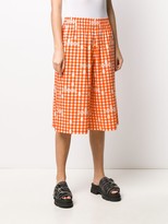 Thumbnail for your product : Courreges Over-The-Knee Length Check Shorts