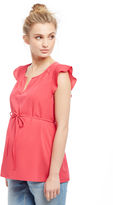 Thumbnail for your product : Motherhood Maternity Flutter Sleeve Maternity Blouse