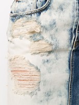 Thumbnail for your product : Givenchy Two-Tone Ripped Denim Skirt