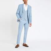 Thumbnail for your product : River Island Light blue linen waistcoat