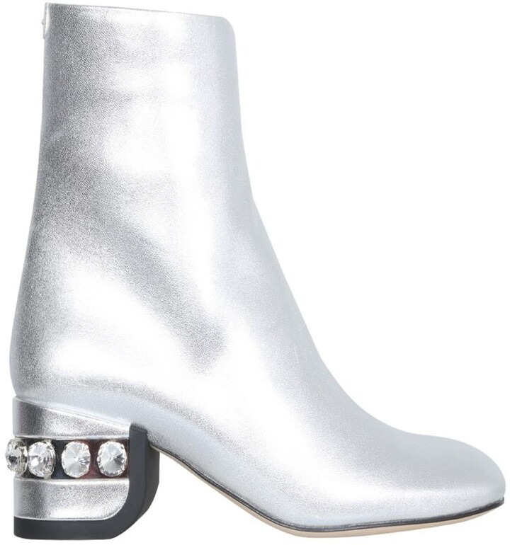 silver ankle boots uk