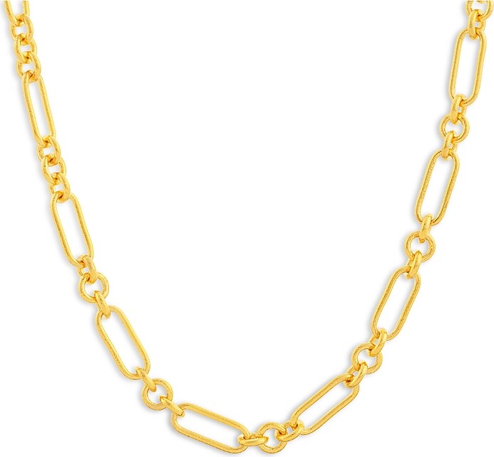 Gurhan 24K Yellow Gold Hoopla Link Necklace, 24