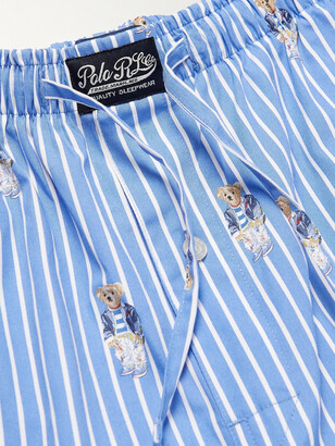 Polo Ralph Lauren Printed Cotton-Poplin Drawstring Pyjama Trousers - Men - Blue - XL