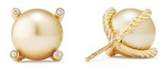 Thumbnail for your product : David Yurman South Sea 18K Gold Pearl & Diamond Earrings