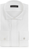 Thumbnail for your product : Forzieri White Cotton and Viscose French Cuff Tuxedo Shirt
