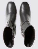 Thumbnail for your product : Marks and Spencer Leather Block Heel Stretch Ankle Boots