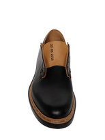 Thumbnail for your product : Valentino Unfinished Leather Derby Lace-Up Shoes