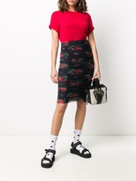 Thumbnail for your product : Ganni Floral-Print Ruched Skirt