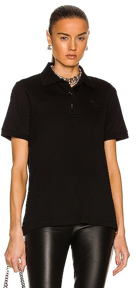 Burberry Malleco TB Polo Top in Black - ShopStyle