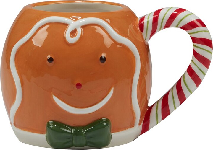 Certified International Holiday Magic Gingerbread Set of Four 3D Mugs