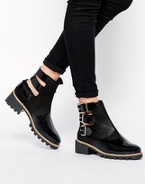 Thumbnail for your product : Miista Cecilia Buckle Cut Out Flat Ankle Boots