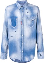 Thumbnail for your product : DSQUARED2 Distressed Denim Shirt