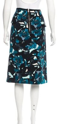 Erdem Peplum Printed Skirt