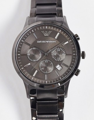 Emporio Armani grey strap watch