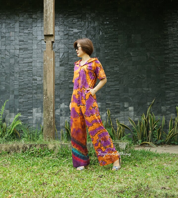 rainbow tie dye jumpsuit