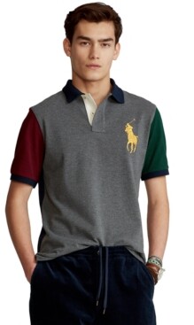 Polo Ralph Lauren Men's Custom Slim Fit Big Pony Mesh Polo Shirt - ShopStyle