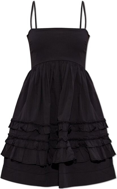 Ganni Ruffled Strappy Dress