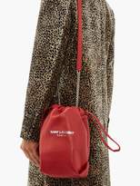 Thumbnail for your product : Saint Laurent Teddy Drawstring Leather Bucket Bag - Womens - Red