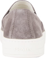 Thumbnail for your product : Prada Linea Rossa Suede Slip-On Sneakers