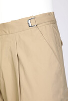 Thumbnail for your product : Cellar Door Leo T Beige cotton trousers with adjustable waistband and metal hooks - Leo T