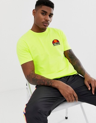 Ellesse Cuba t-shirt with back print in yellow