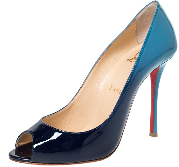 blue louboutin heels