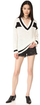 Thumbnail for your product : KENDALL + KYLIE V Neck Rugby Sweater