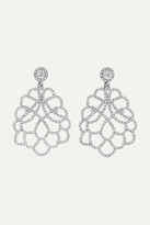 Thumbnail for your product : Kenneth Jay Lane Rhodium-plated Crystal Clip Earrings