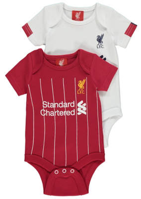George Official Liverpool Football Club Bodysuits 2 Pack