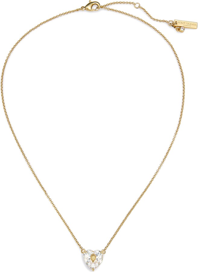 Kurt Geiger Crystal Heart Pendant Necklace
