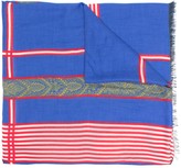 Thumbnail for your product : Etro Striped Paisley Cashmere-Blend Scarf