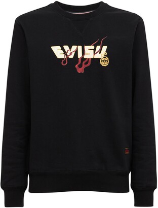 Evisu Cotton Dragon Logo Printed Sweatshirt - ShopStyle