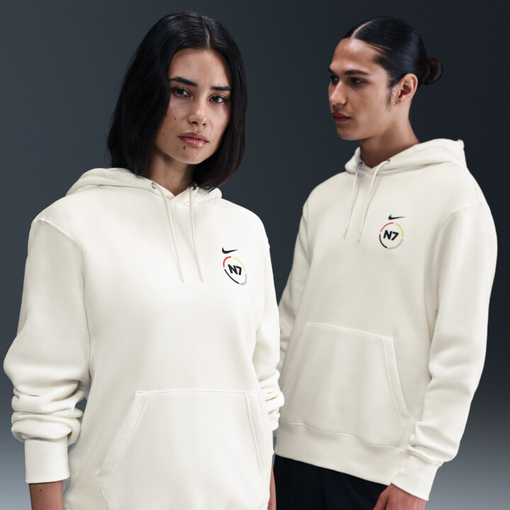 Nike Men's Club N7 Pullover Hoodie in White | IB8545-133