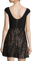 Thumbnail for your product : Laundry by Shelli Segal Sleeveless Sequined Cocktail Dress, Black/Multi