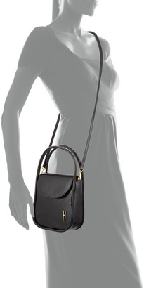 Hayward Lucy Top-Handle Bag in Crinkle Leather